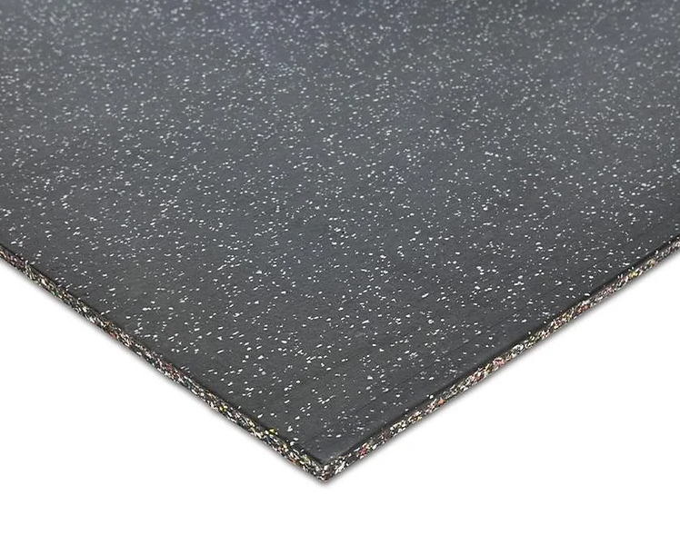 1m x 1m EPDM 20mm Grey Speckle Premium Rubber Floor Tiles