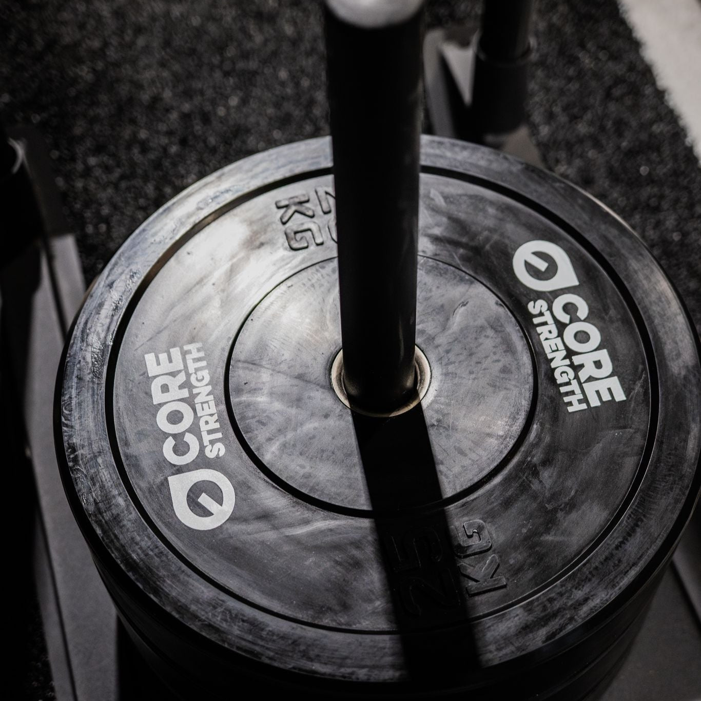 Core Strength Black Rubber Bumper Plates (Pair)