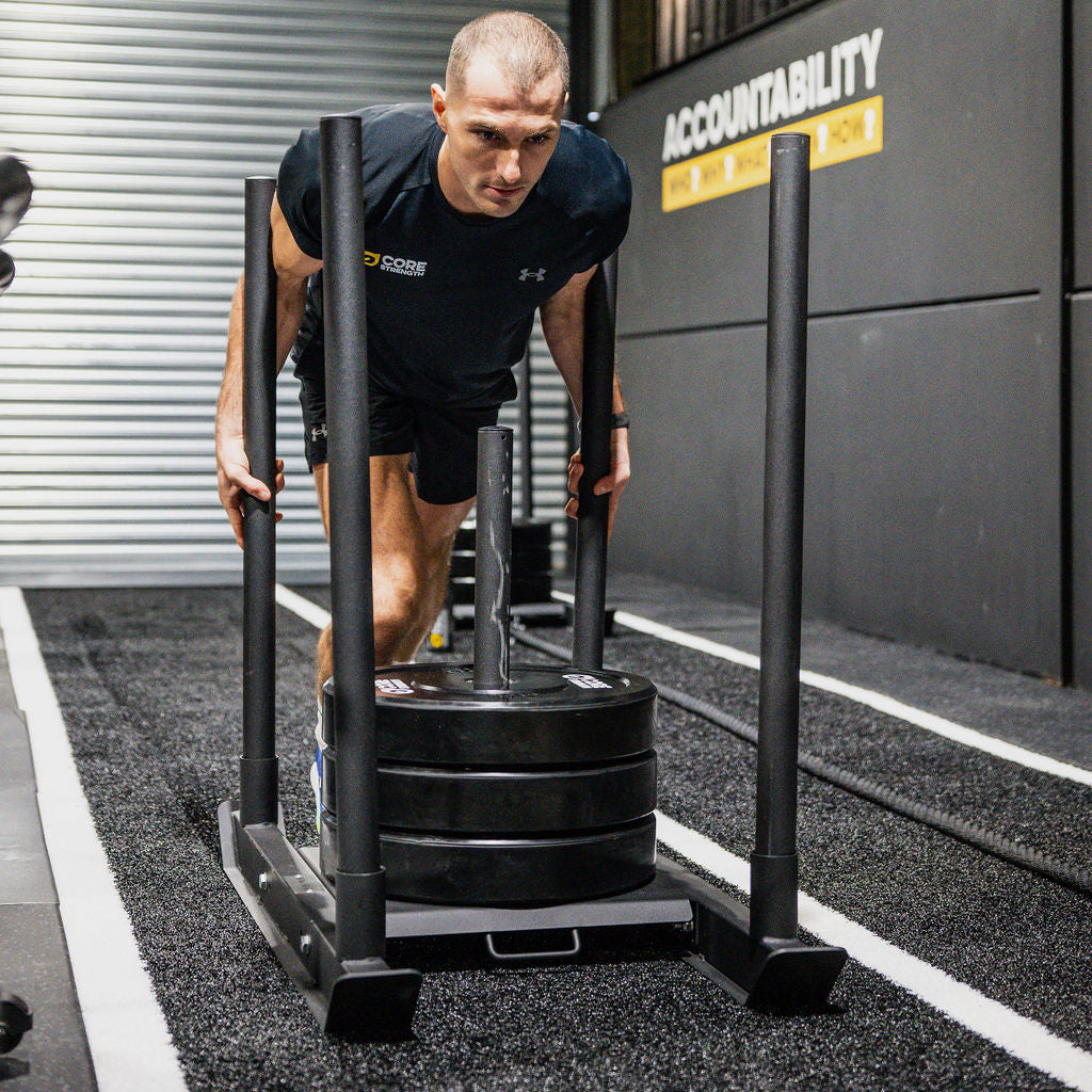 Core Strength Black Rubber Bumper Plates (Pair)