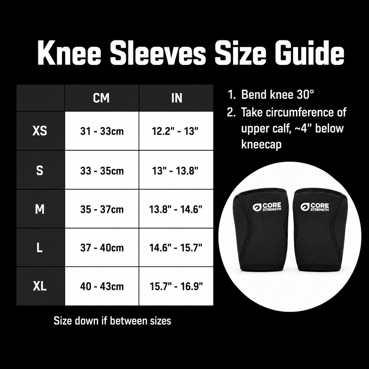 Core Strength Neoprene Knee Sleeves