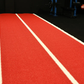 Red Astro Gym Turf Sprint and Sled Track