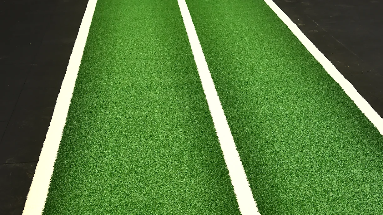 Green Astro Gym Turf Sprint and Sled Track