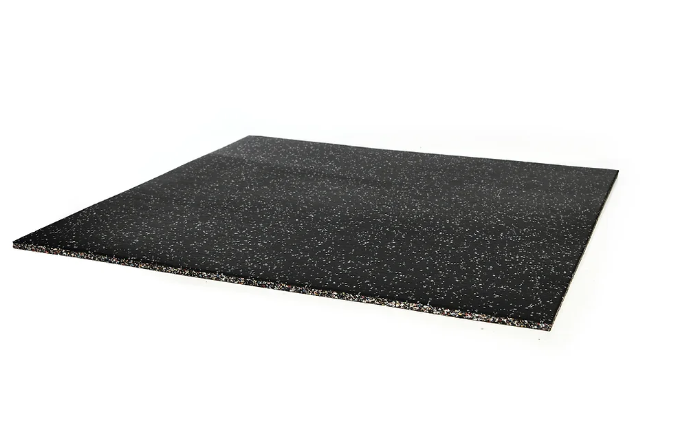 1m x 1m EPDM 15mm Grey Speckle Premium Rubber Floor Tiles