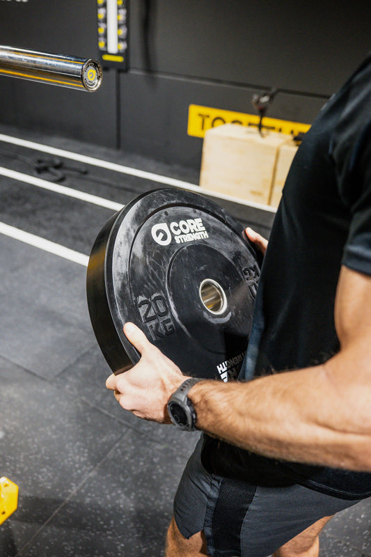 Core Strength Black Rubber Bumper Plates (Pair)