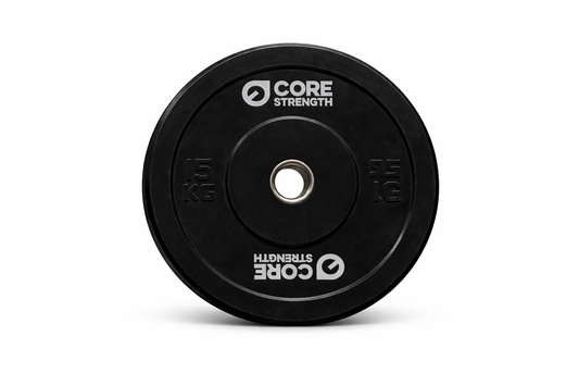 Core Strength Black Rubber Bumper Plates (Pair)