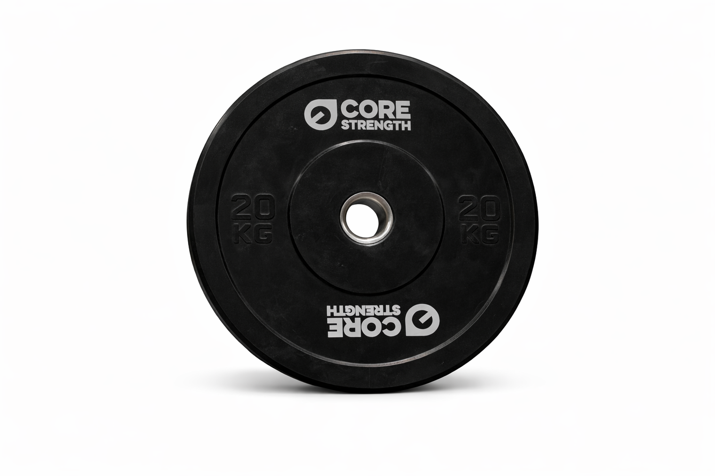 Core Strength 20kg black rubber bumper plate