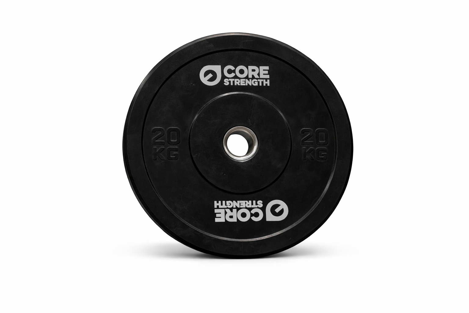 Core Strength 20kg black rubber bumper plate
