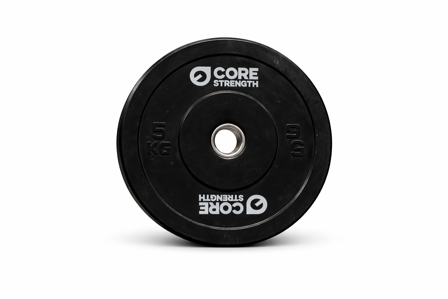 Core Strength 5kg black rubber bumper plate