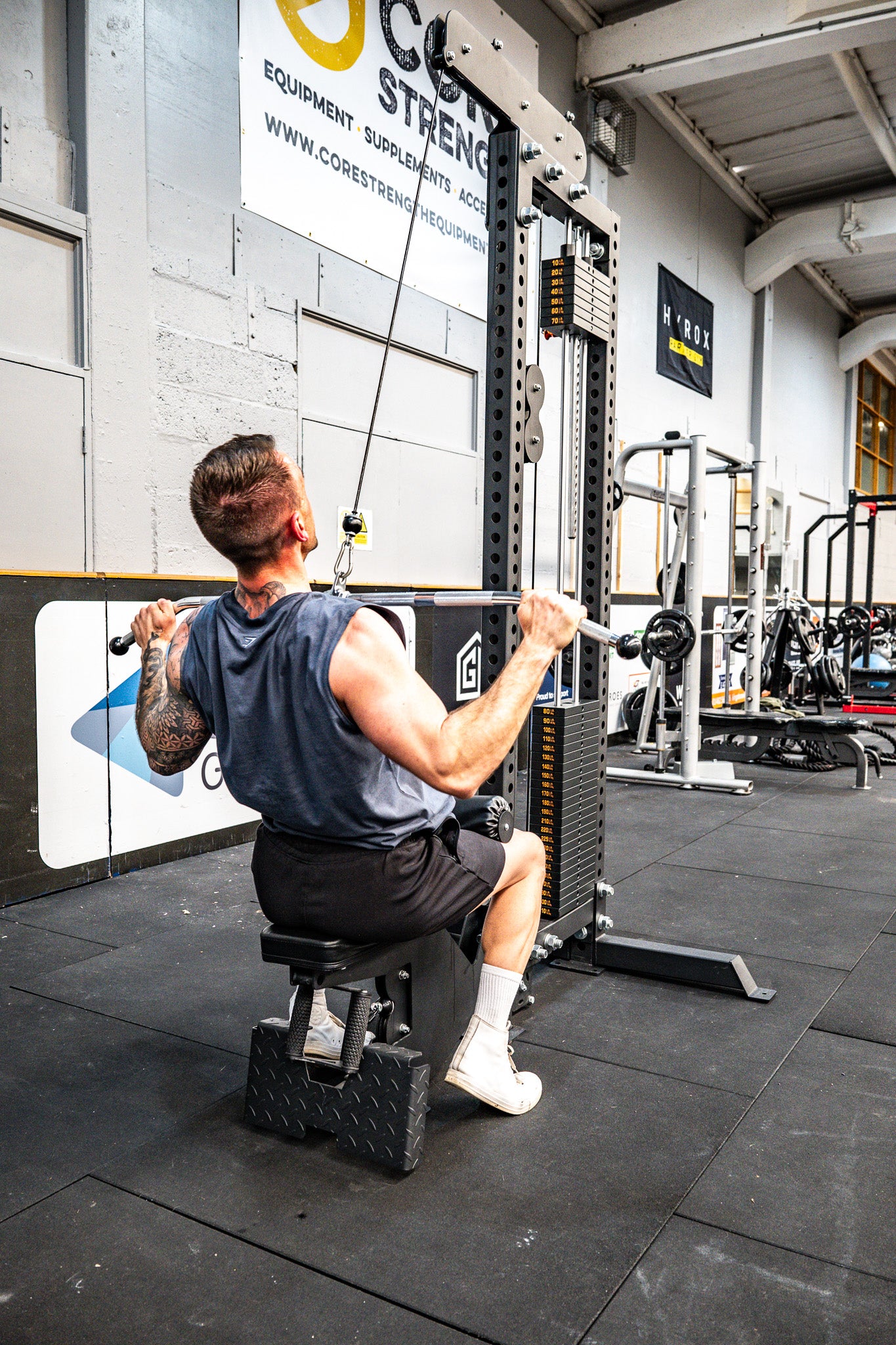 Band Exercises Lat Pull Downs With Resistance Bands Close Grip Lat