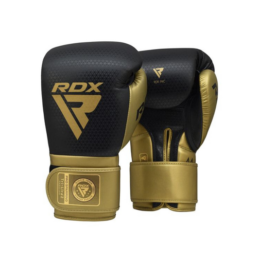 RDX L2 Mark Pro Sparring Boxing Gloves Hook and loop Black / Golden