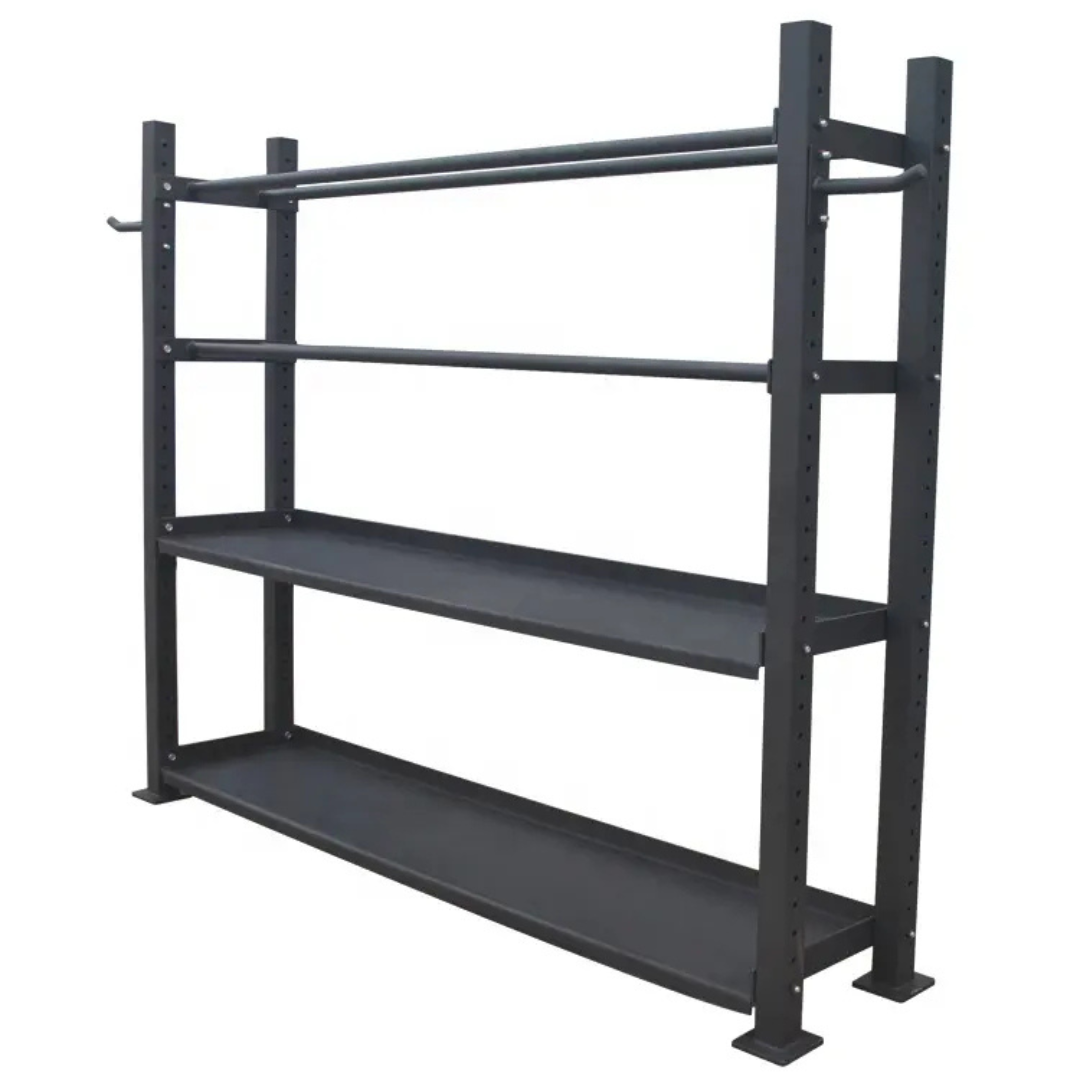 4 Shelf Mutli Storage Gym Rack – Core Strength