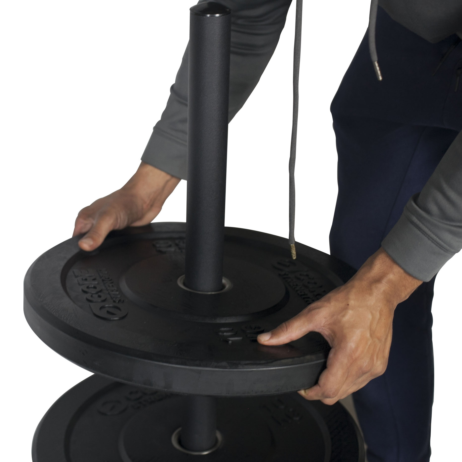 Core Strength Bumper Plate Storage Stacker on wheels
