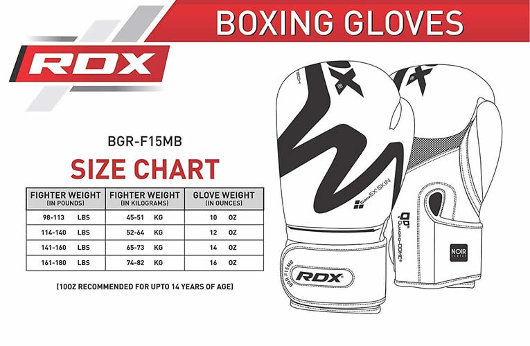 Rdx f15 noir black boxing gloves on sale